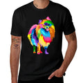 Colorful Pomeranian Artwork - Dog Lover Animal Breeder  Quick-drying T-Shirt