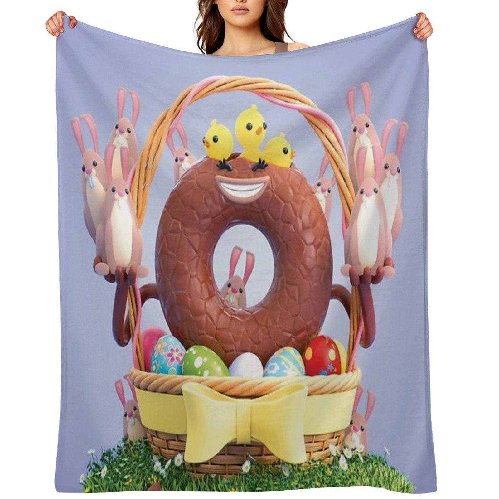 Daisy Donut Indulges Quick-dry Throw Blanket