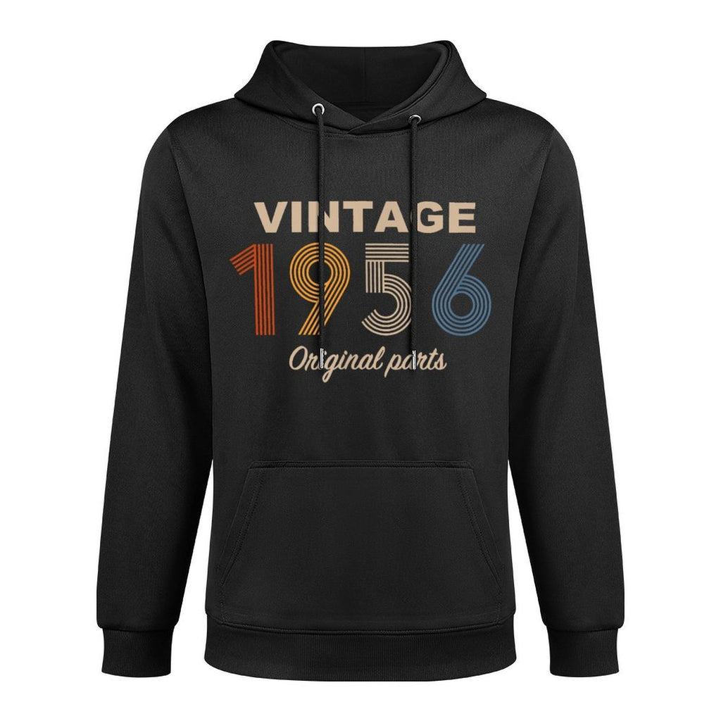 Retro 69 Years Vintage 1956 Original Parts 69th Birthday Kangaroo Pocket Hoodie