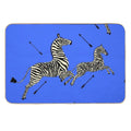 The Tenenbaums Zebra! Royal Blue  Easy Maintenance Bath Mat