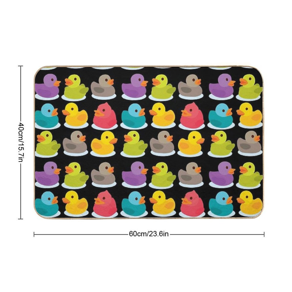 Duck Duck Go! Oh No, Ducks Everywhere!  Stain-Proof Bath Mat