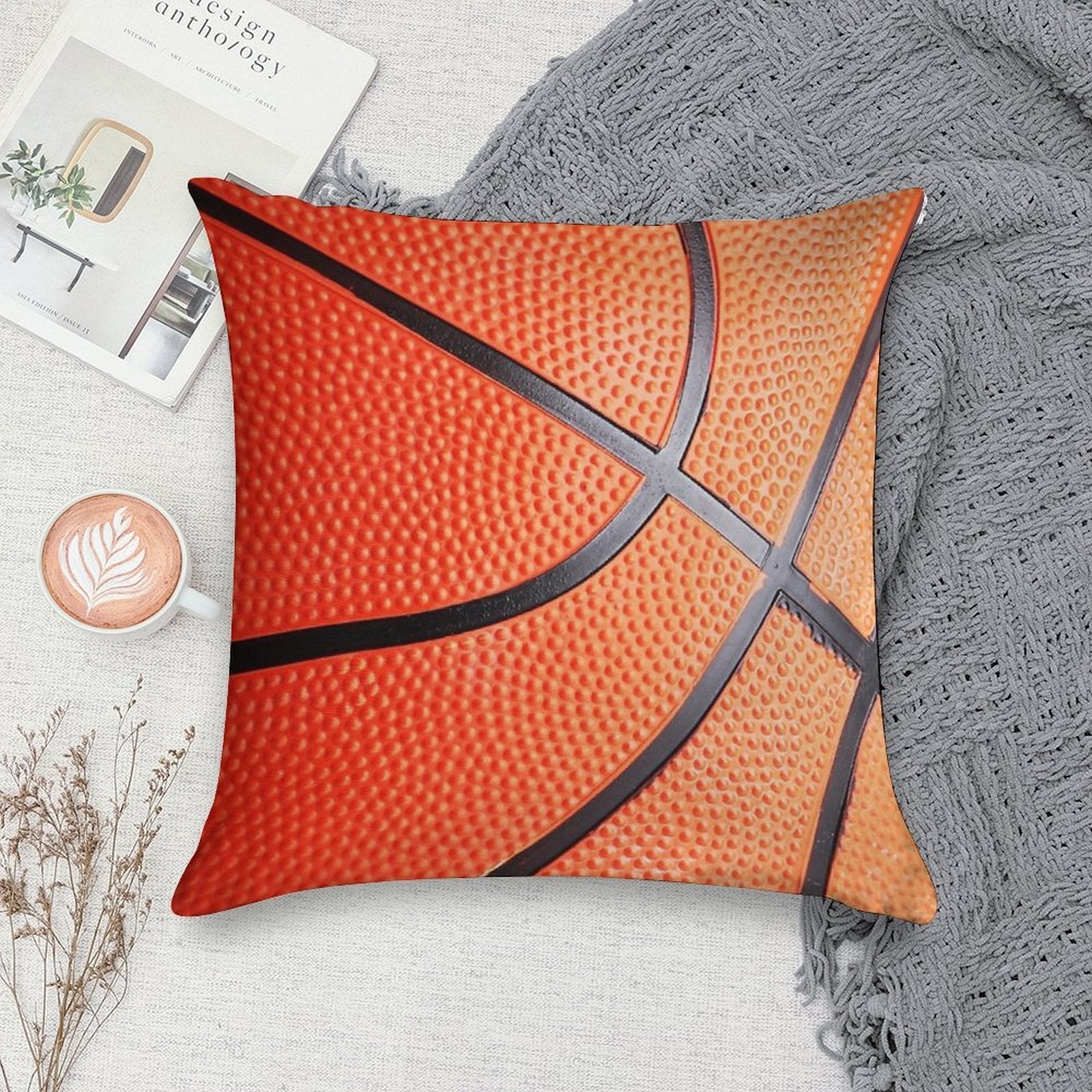 Basketball Soft Gift Ready Throw Pillow