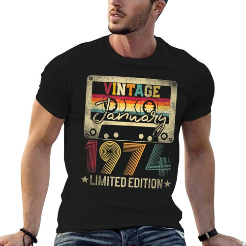 1974 January Vintage Limited Edition 50th Birthday Gift Idea  Easy-care T-Shirt