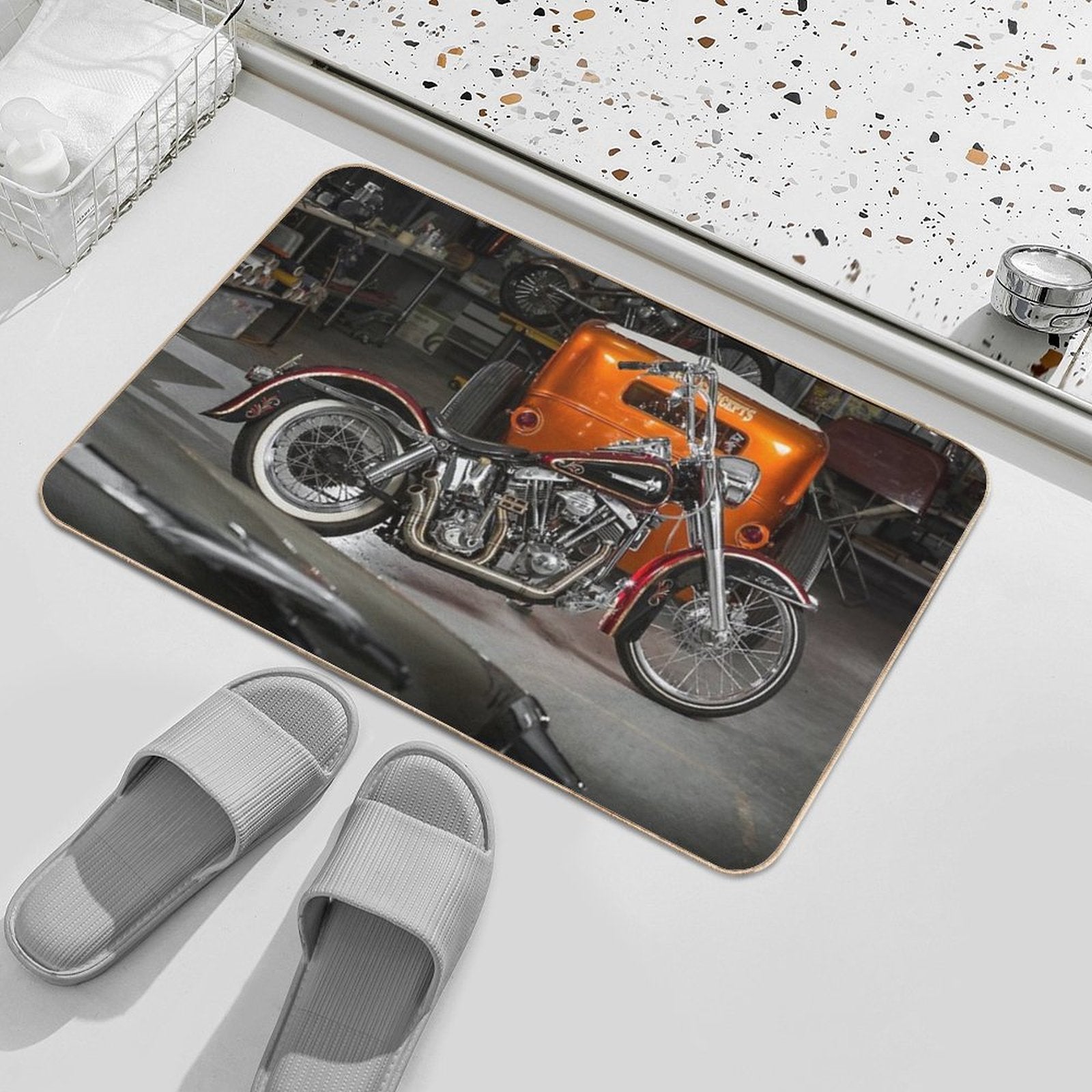 Damien King's Harley Davidson  Eco-Friendly Bath Mat