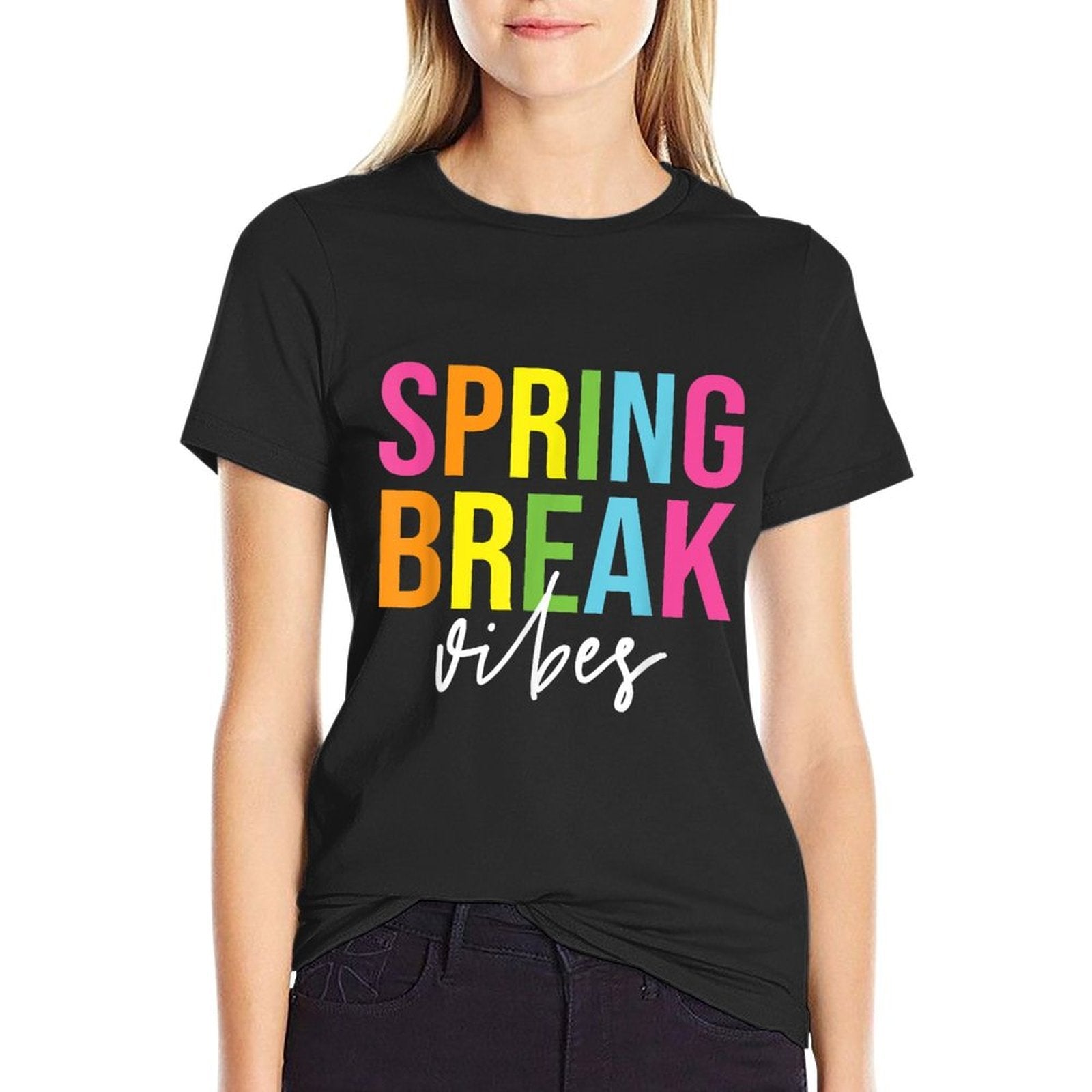 Spring Break Vibes Funny Spring Break Teacher  Affordable Price T-Shirt