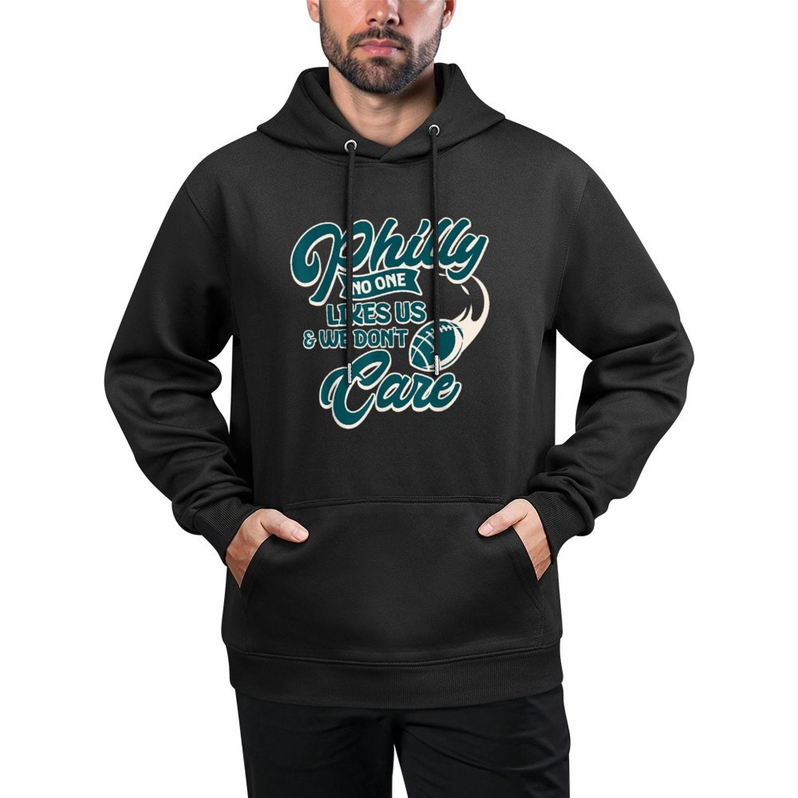 Philadelphia They Dont Likes Us We Dont Care Philly Fan Adjustable Hood Hoodie