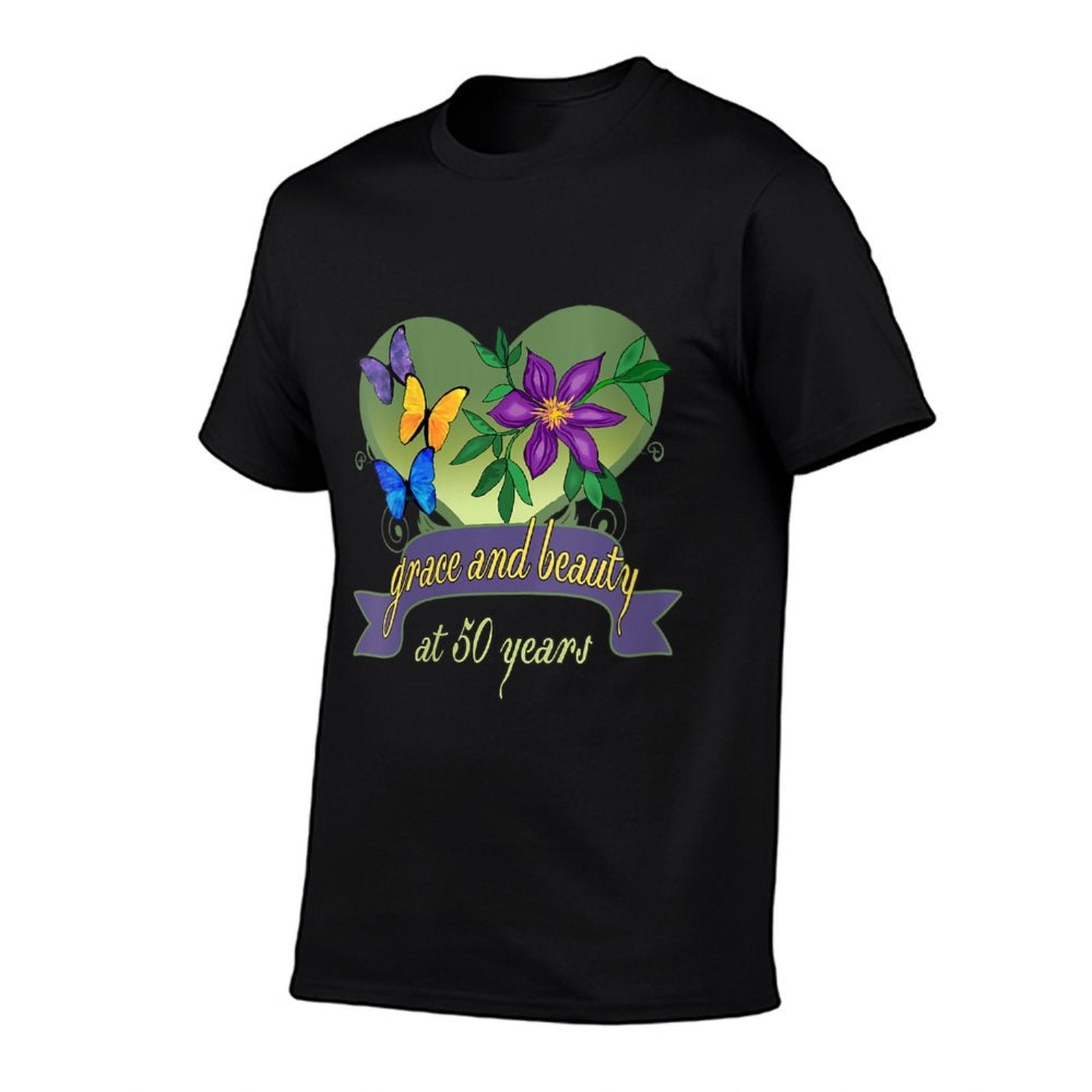 Womens 50th Birthday Grace And Beauty - Happy 50th Birthday  Odor-resistant T-Shirt