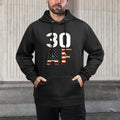 30 AF 30th Birthday American Flag Colorfast Hoodie