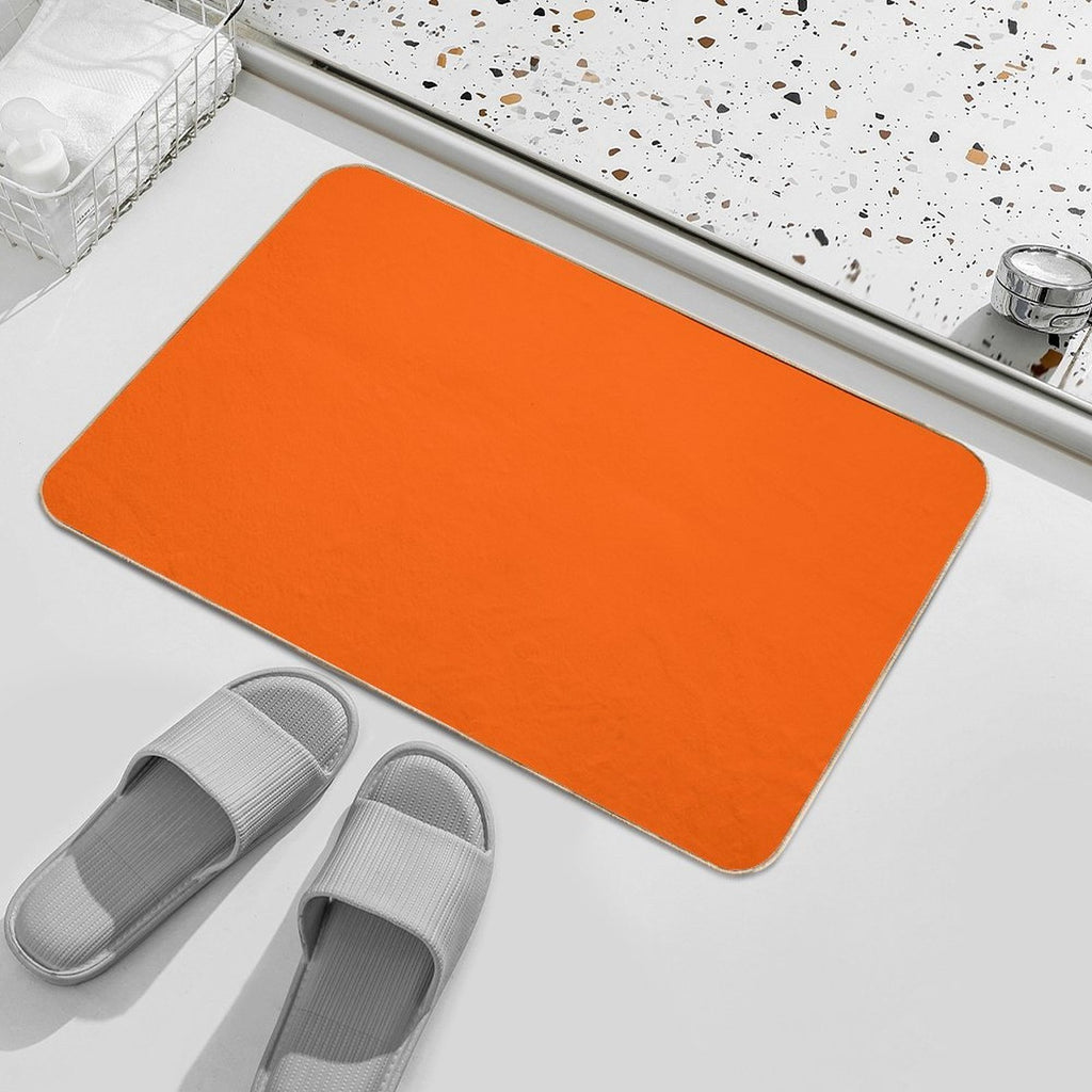 Neon Orange  Stain-Proof Bath Mat