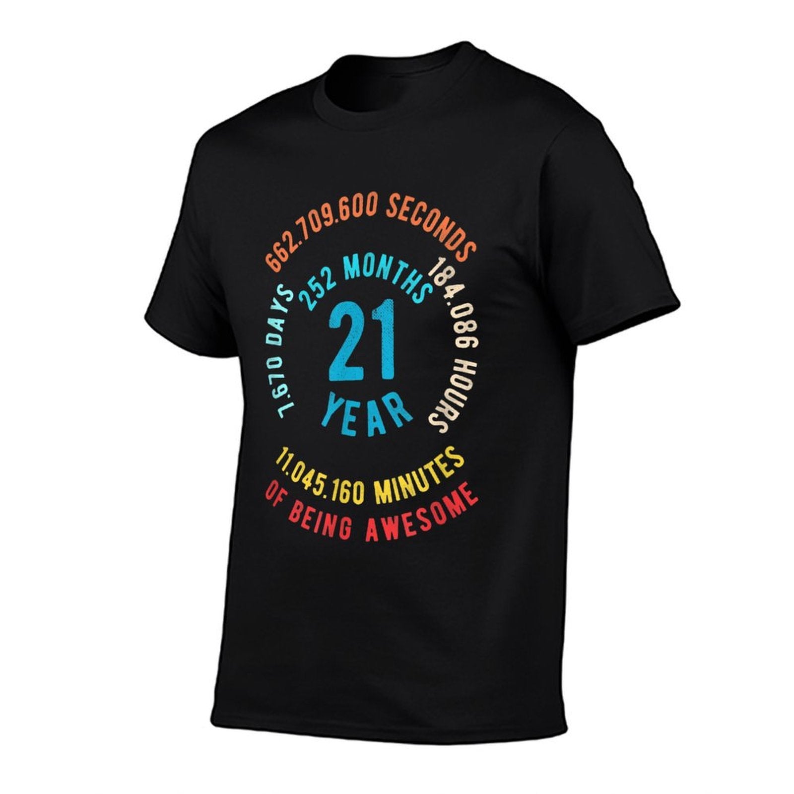 21 Years Of Being Awesome Vintage 21st Birthday Gift  Easy-care T-Shirt