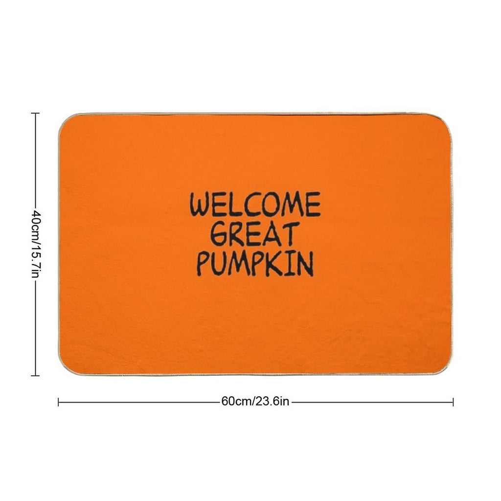 Welcome Great Pumpkin  Pet-Safe Bath Mat