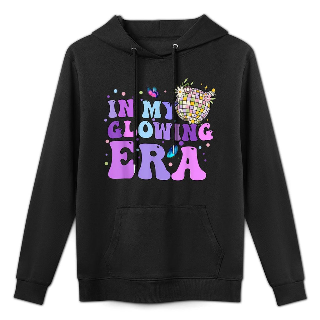In My Glowing Era Groovy Colorful Bright Shape Retention Hoodie