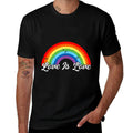 Gay Pride Vintage Rainbow LGBT Love Is Love  Relaxed-fit T-Shirt