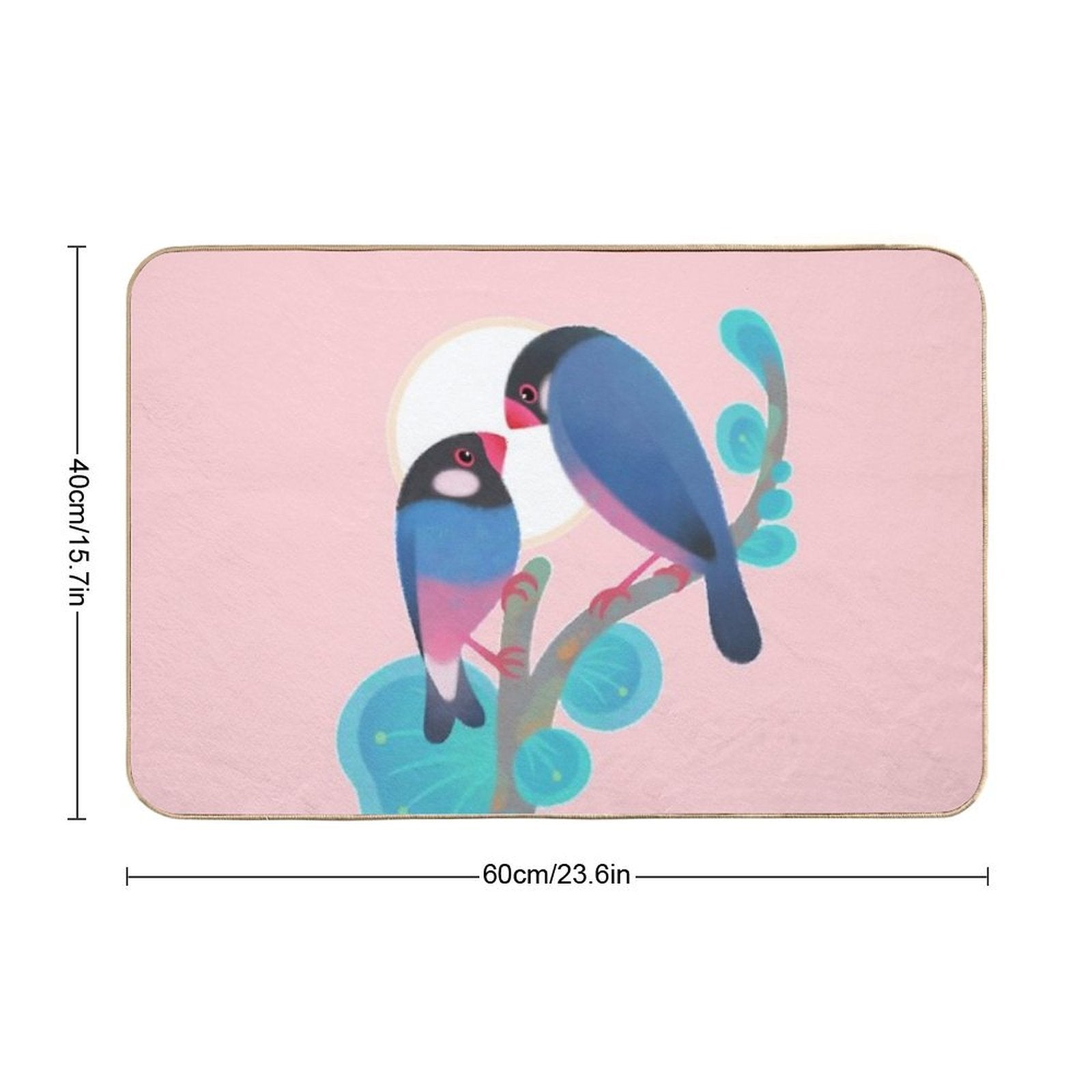 Java Sparrows  Repositionable Bath Mat