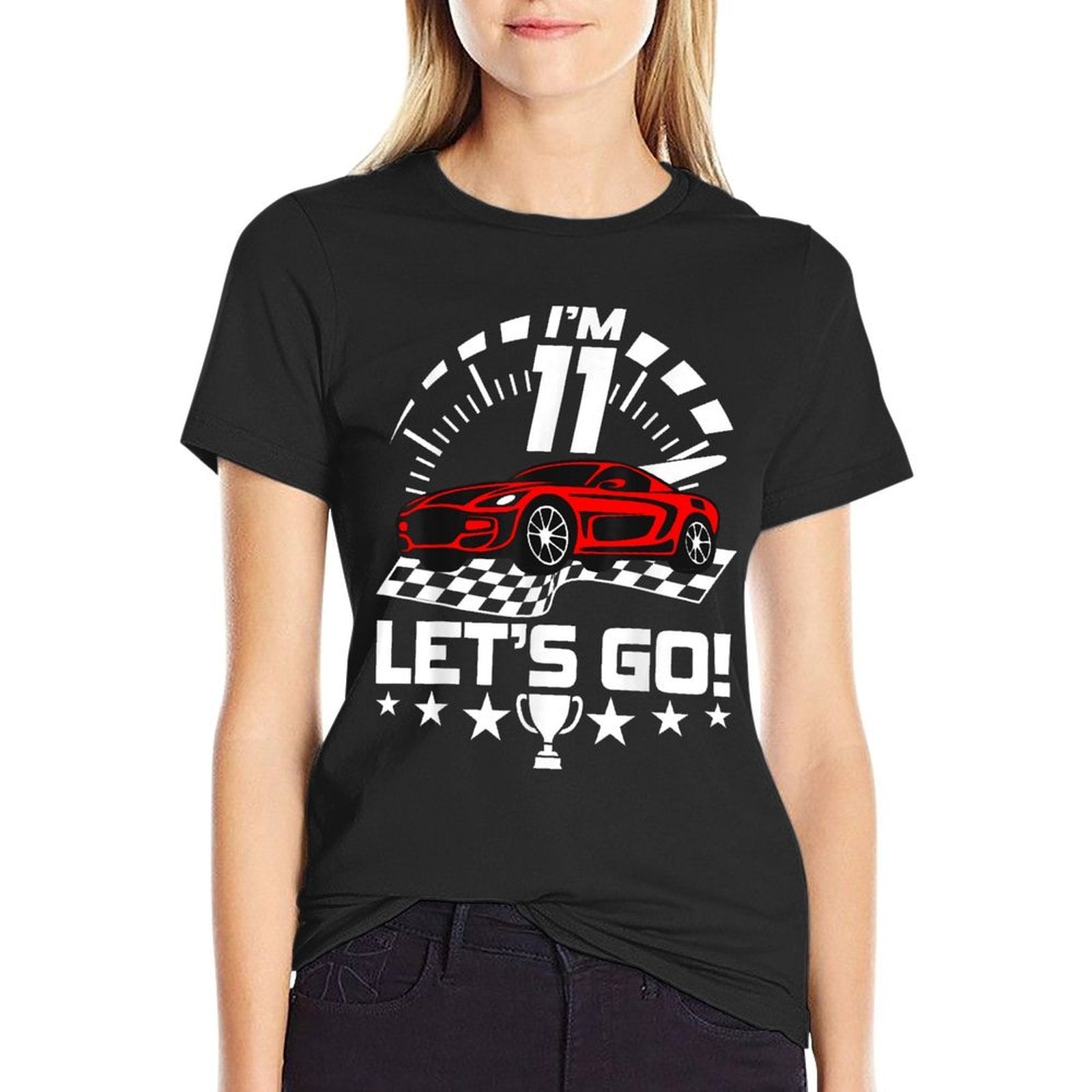 11 Year Old Race Car 11th Birthday Racing Racecar Boys Girls  Affordable Price T-Shirt