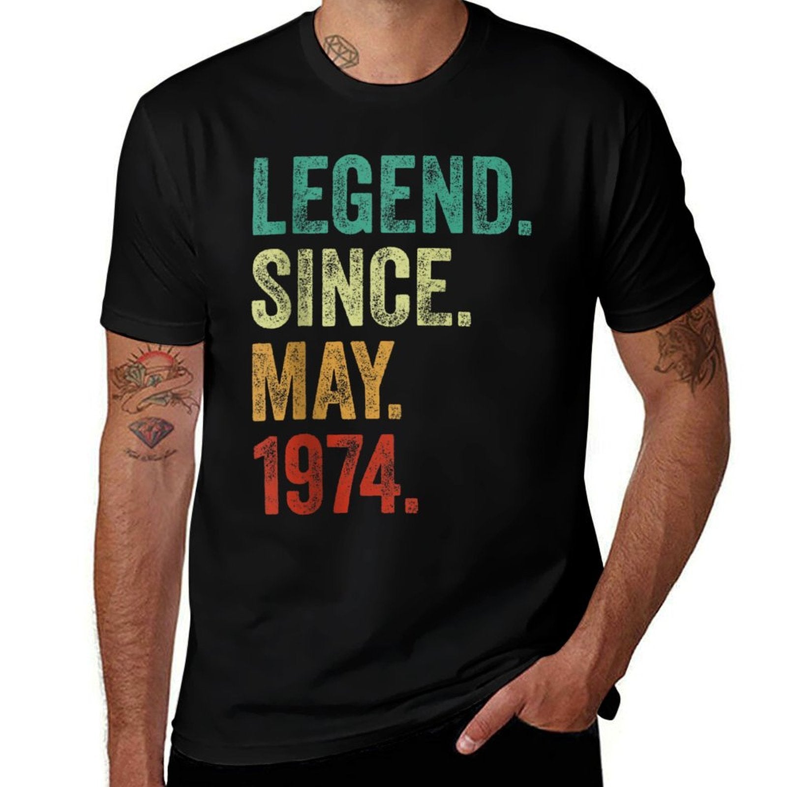 50 Years Old Legend Since May 1974 50th Birthday  Quick-drying T-Shirt
