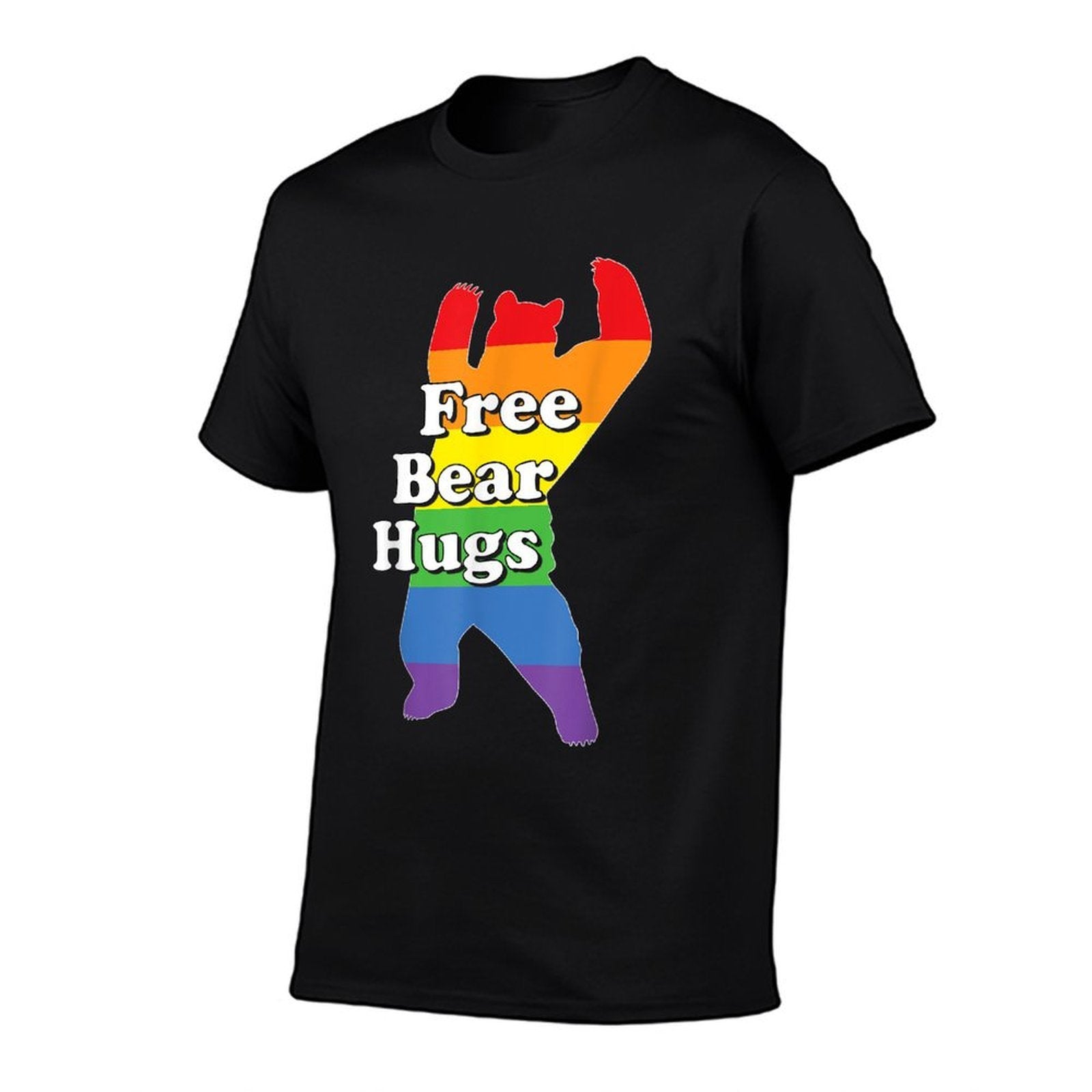 Funny Gay Pride Rainbow Free Bear Hugs LGBTQ  Wrinkle-resistant T-Shirt