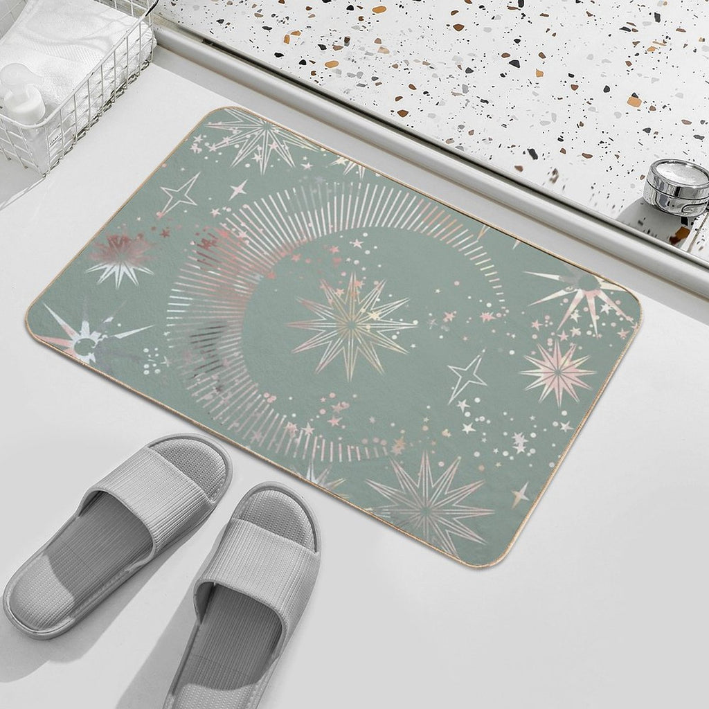 Mystic Green Moon  High-Traffic Bath Mat