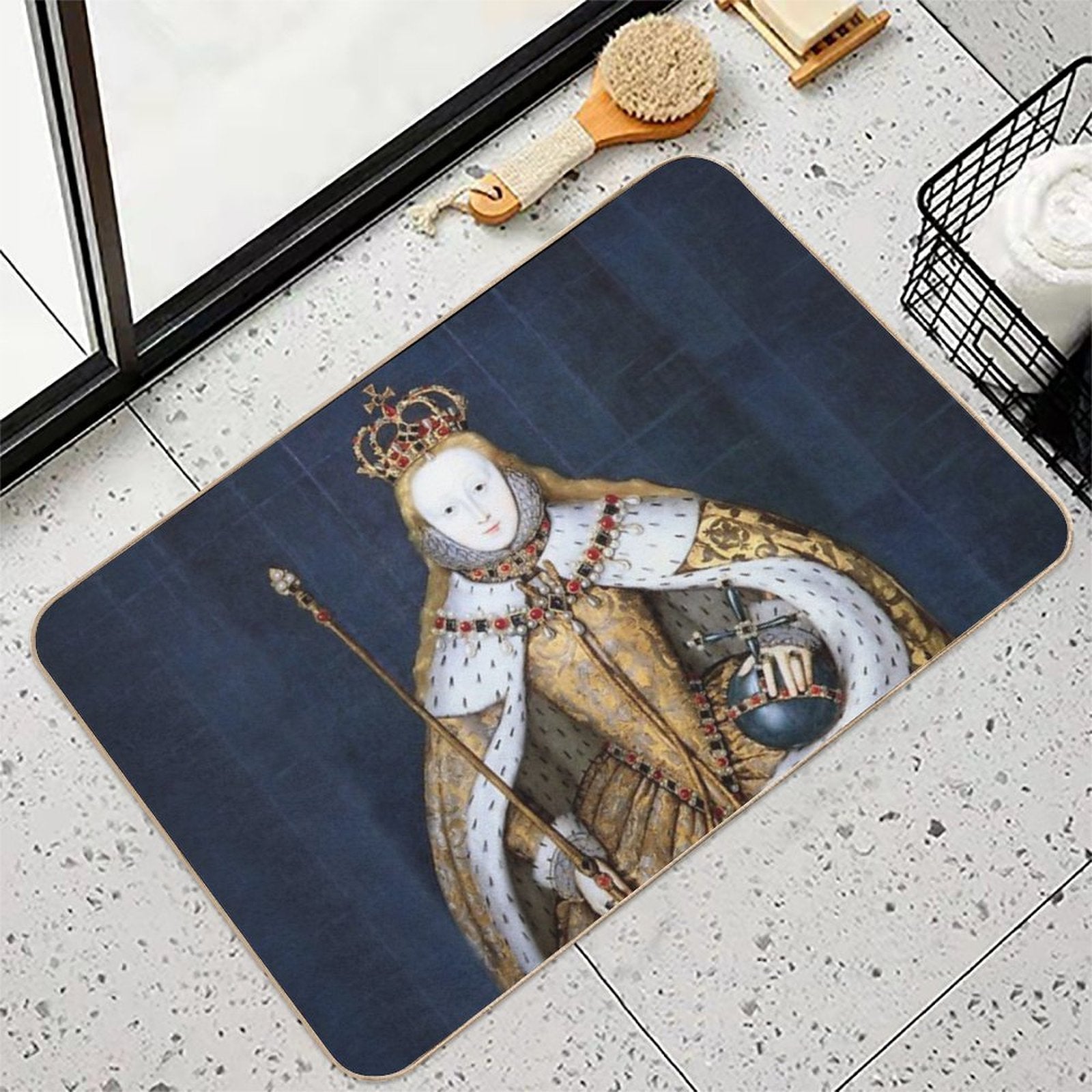 Elizabeth I Coronation Portrait  Anti-Trip Bath Mat