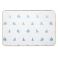 Sail Boats Drifting Away Print  Non-Slip Bath Mat