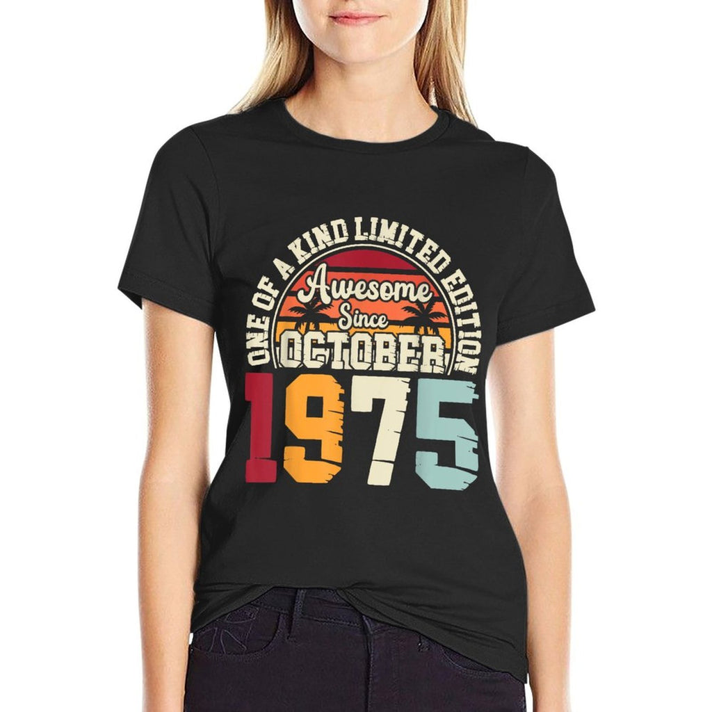 Funny 50 Years Old Vintage October 1975 50th Birthday Party  Quick-drying T-Shirt