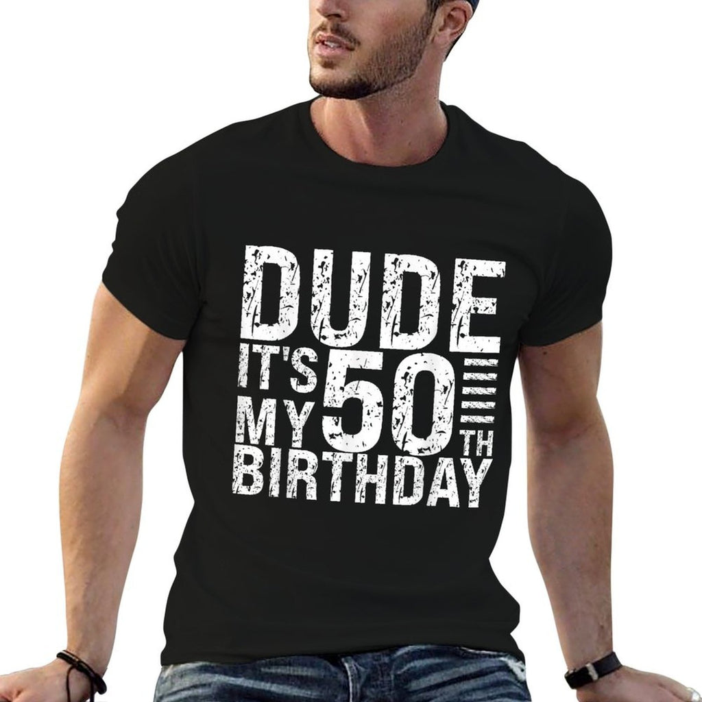 Dude It's My 50th Birthday King OMG 50 Year Old Happy Crown  Slim-fit Cut T-Shirt