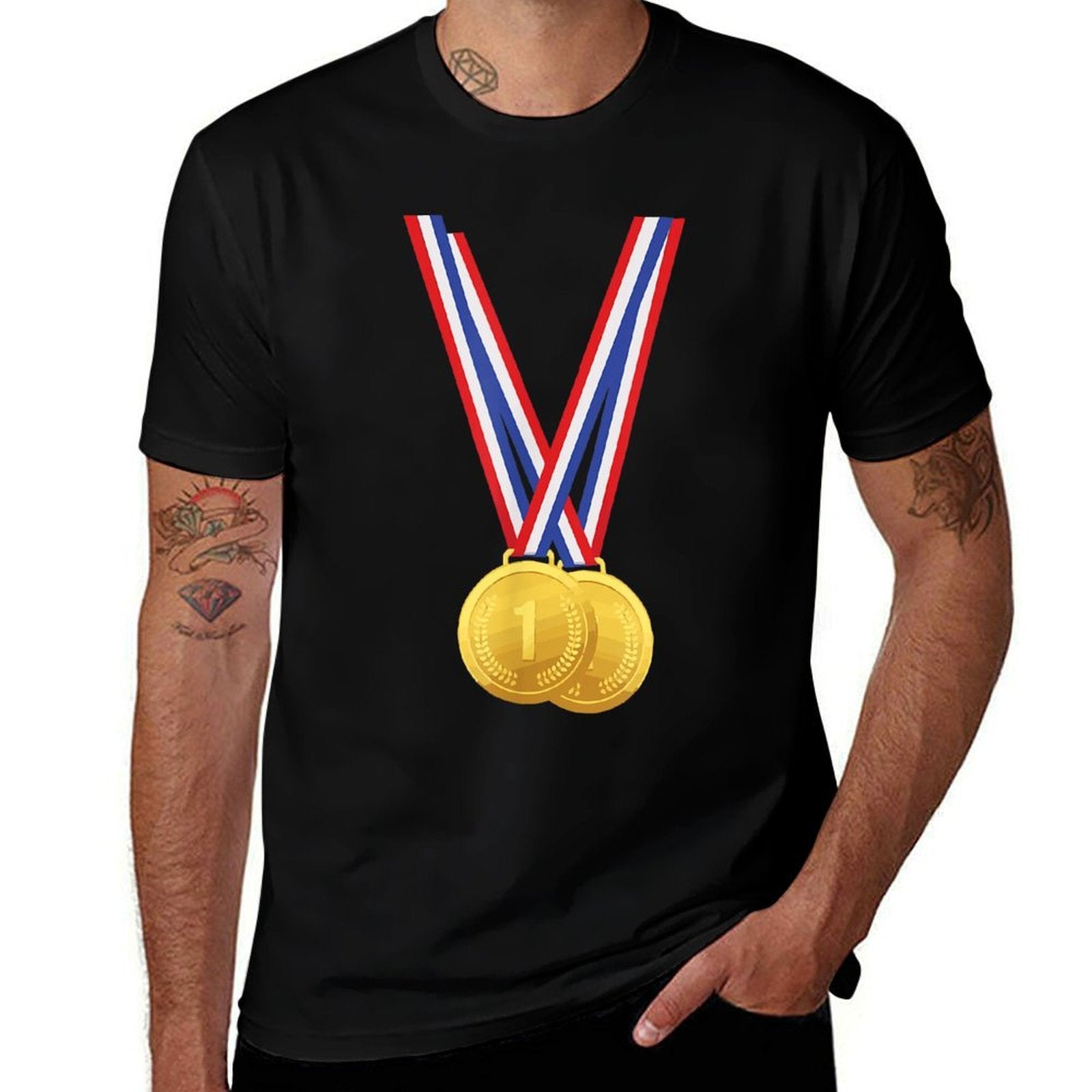 Gold Medals - Funny for Winners And Champions  Versatile T-Shirt
