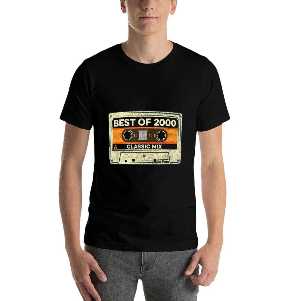 Best of 2000 Cassette Tape Retro 21 Years Old 21st Birthday  Oversized Silhouette T-Shirt