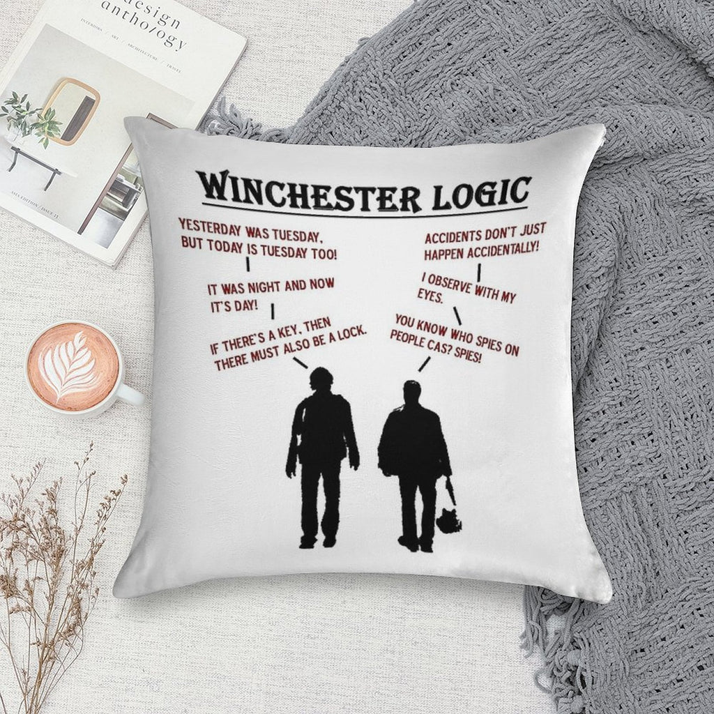 Supernatural Winchester Logic Soft High-Density Material Throw Pillow