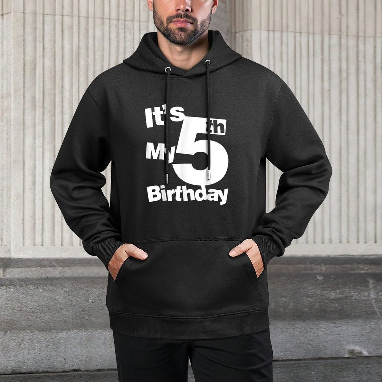 5th Birthday Its My 5th Birthday 5 Year Old Birthday Medium-Weight Fabric Hoodie