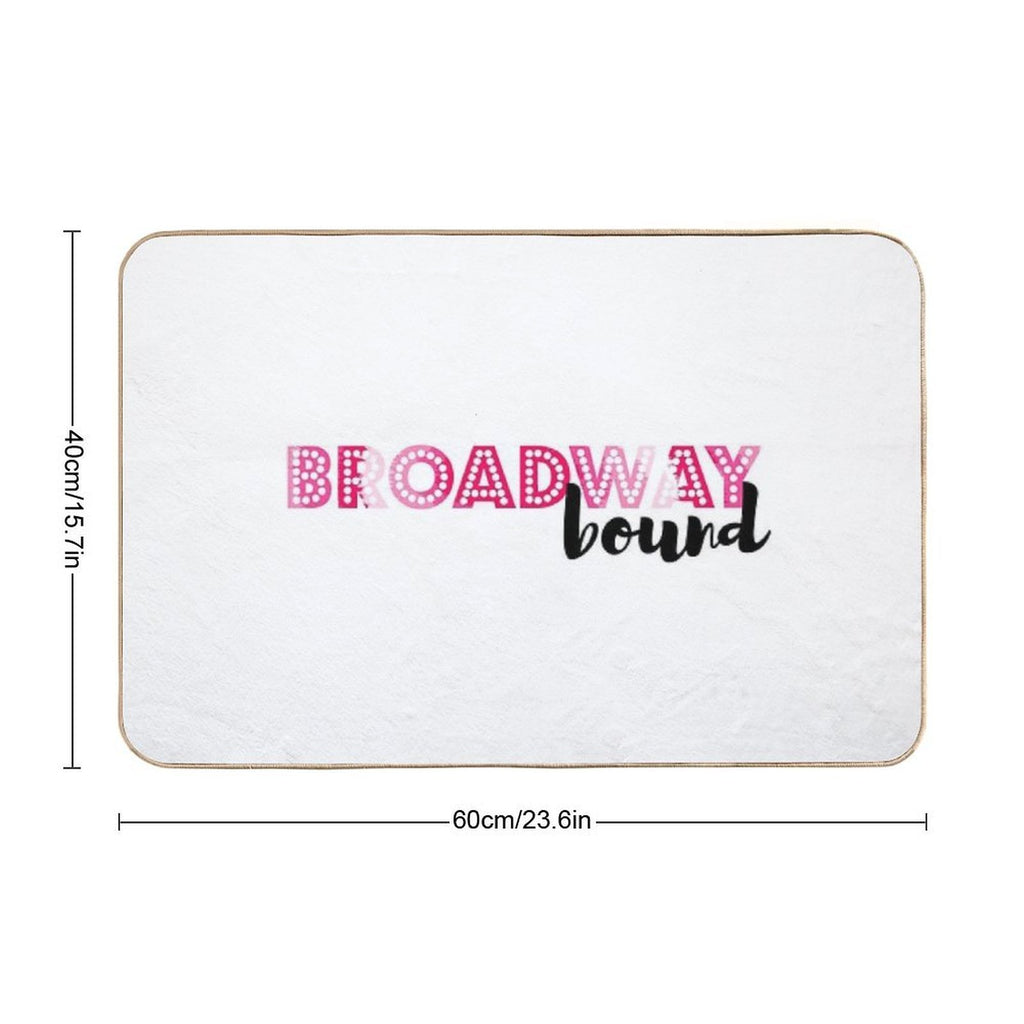 Broadway Bound Pink Tie Dye  Easy To Clean Bath Mat