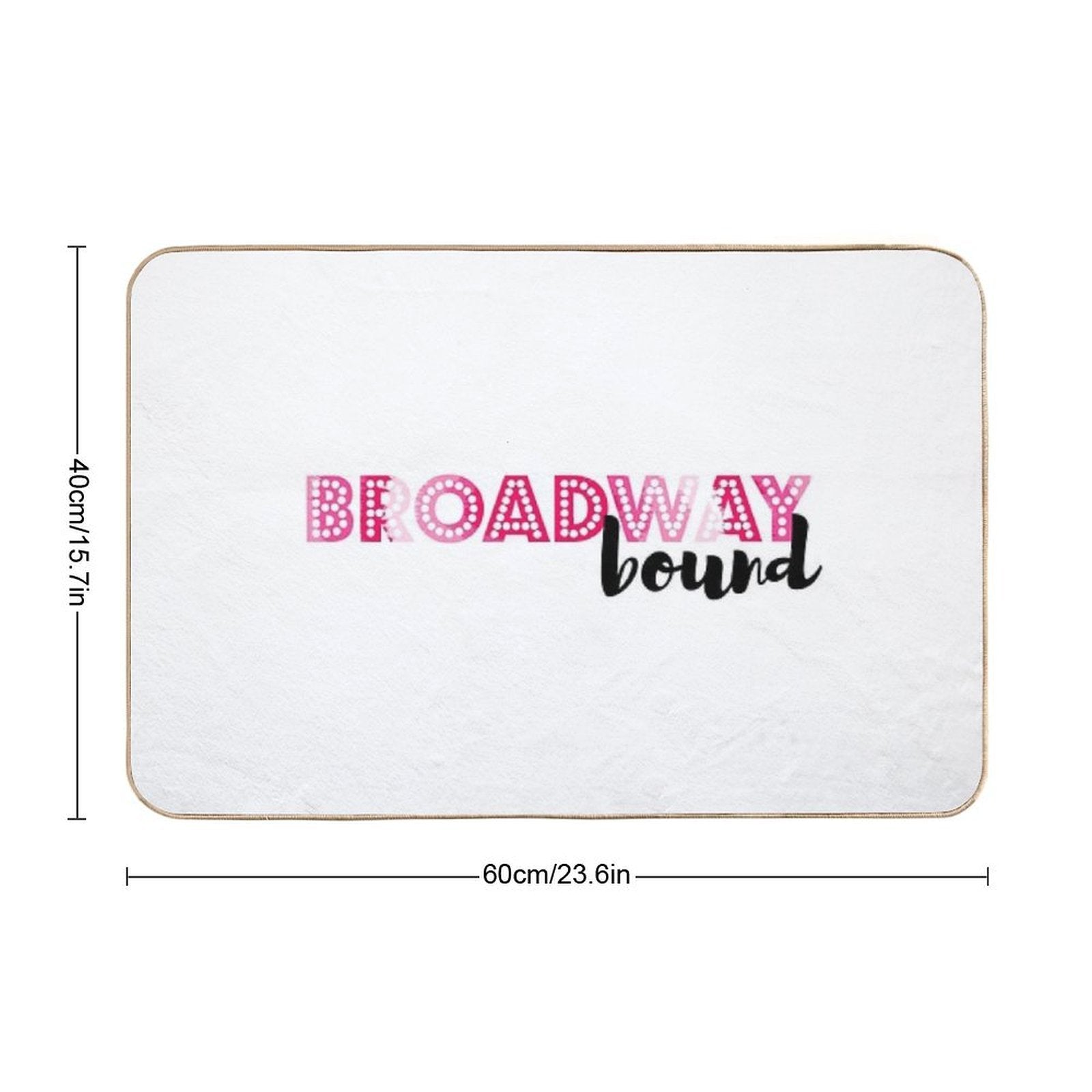Broadway Bound Pink Tie Dye  Easy To Clean Bath Mat