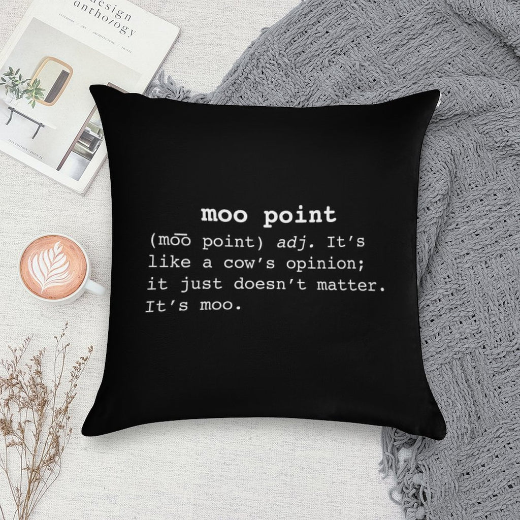 Moo Point Soft Home Decor Throw Pillow