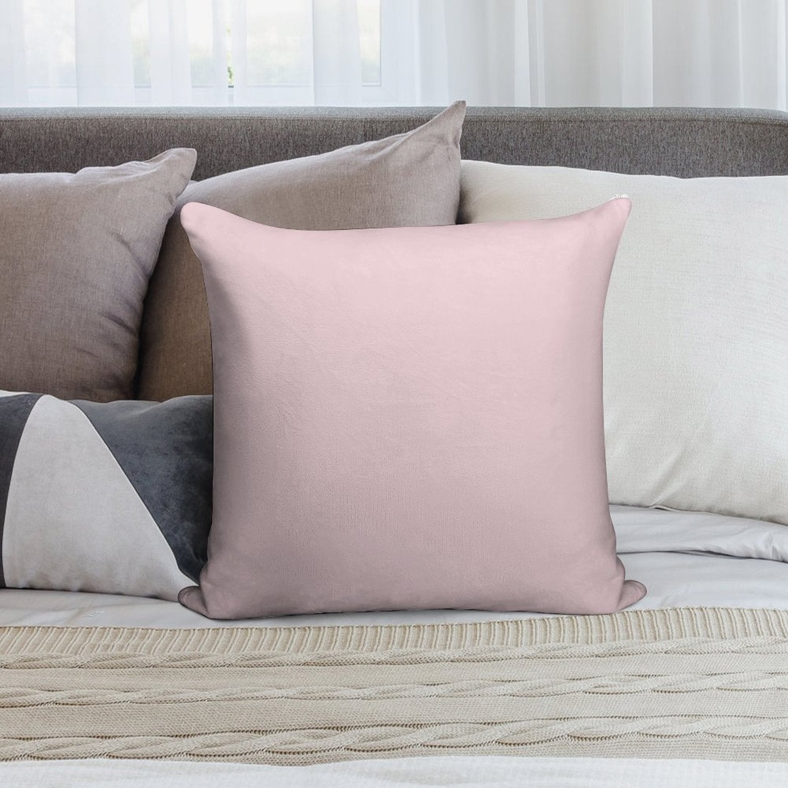 BEAUTIFUL COLORS  BLUSH PINK  COTTON CANDY  LIGHT PINK OVER 100 SHADES OF PINK AT OZCUSHIONS Soft Multiple Sizes Throw Pillow