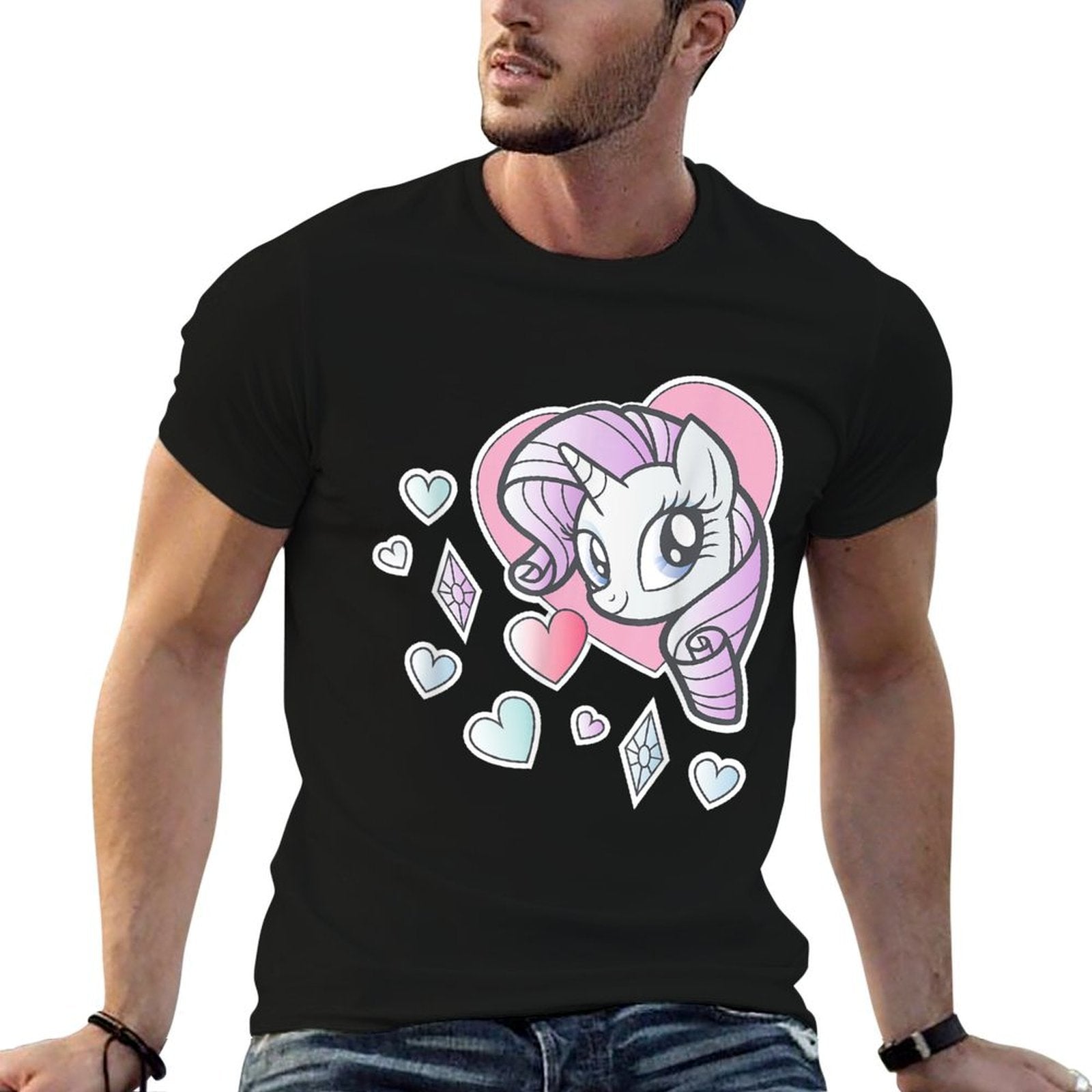 My Little Pony Rarity Heart  Rolled Sleeves T-Shirt