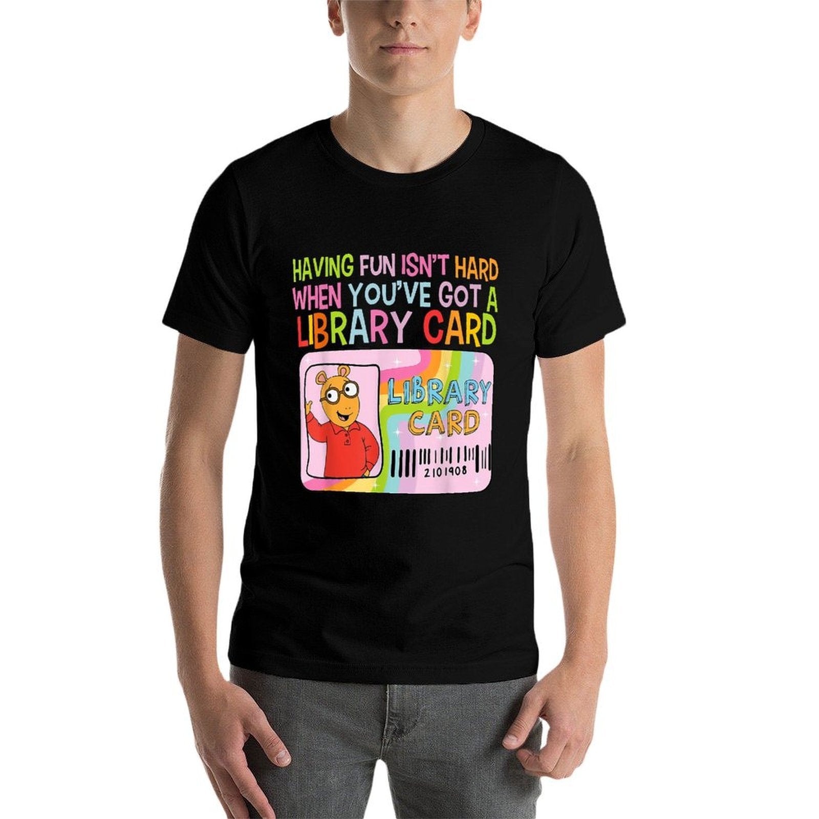 Having Fun Isnt Hard When Youve Got A Library Card  Rolled Sleeves T-Shirt