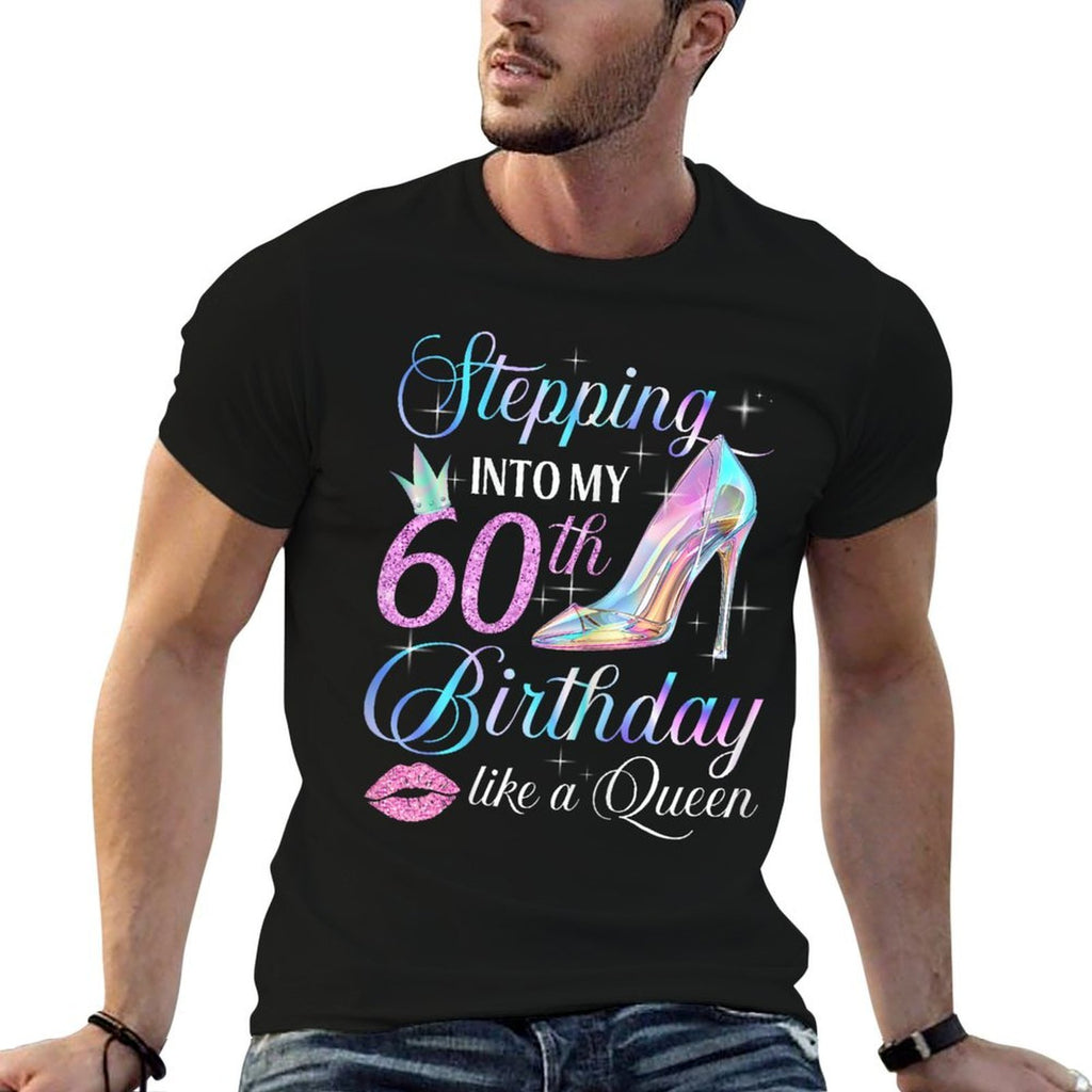 Stepping Into My 60th Birthday 60 Years Old Gifts Women  Oversized Silhouette T-Shirt