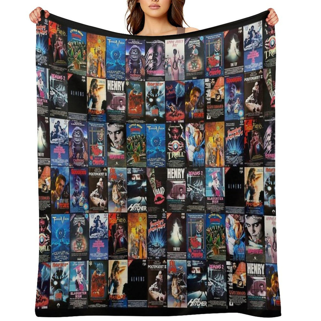 RETRO HORROR VHS ARTWORK - 1986 All-season Throw Blanket