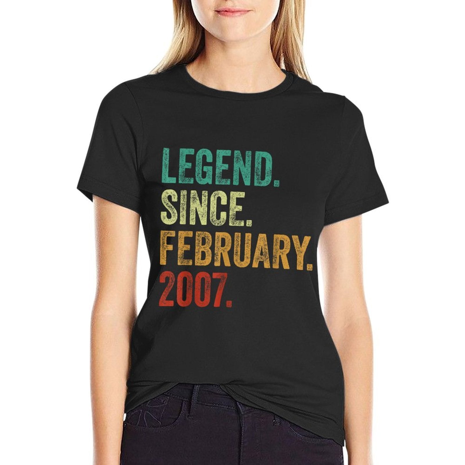 18 Years Old Legend Since February 2007 18th Birthday  Relaxed-fit T-Shirt