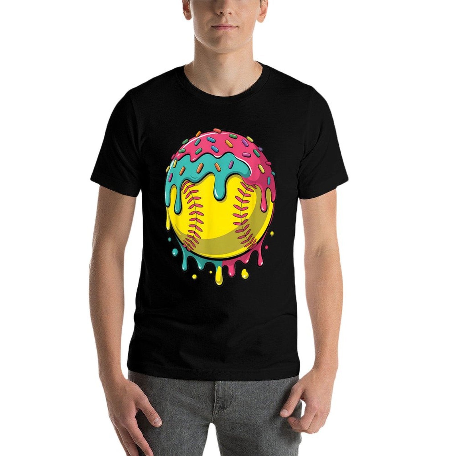 Softballn Girls Softball Stuff Softball Drip Girls  Tagless Design T-Shirt