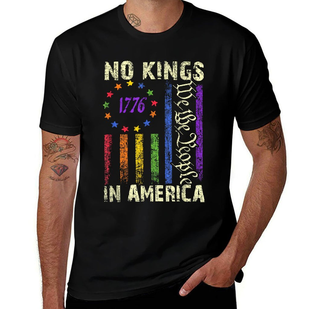 Rejecting Kings No Kings In America Funny LGBT  Tagless Design T-Shirt