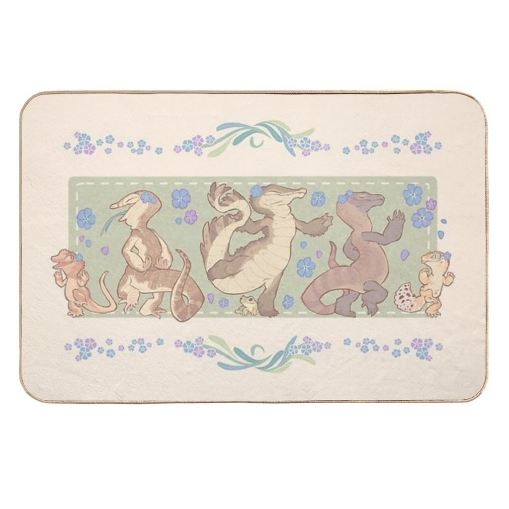 Happy Little Frogs  Easy To Clean Bath Mat