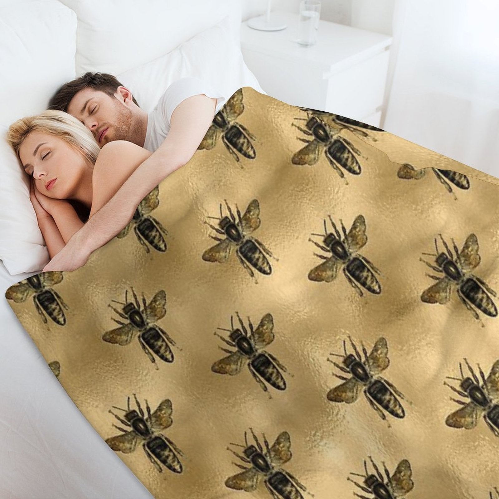 Black Bees Premium Throw Blanket