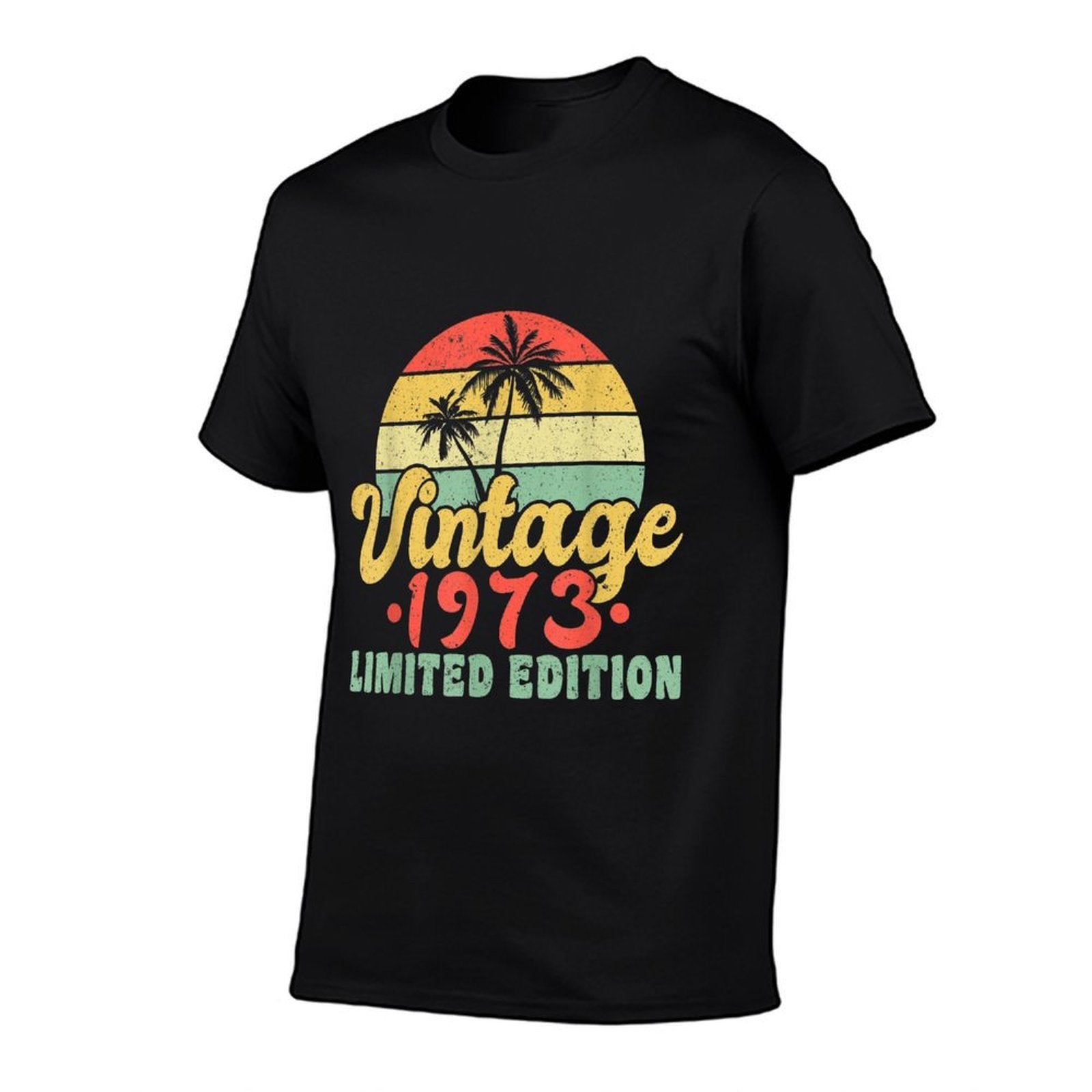 50th Birthday Design – 1973 Summer Palm Trees  Odor-resistant T-Shirt