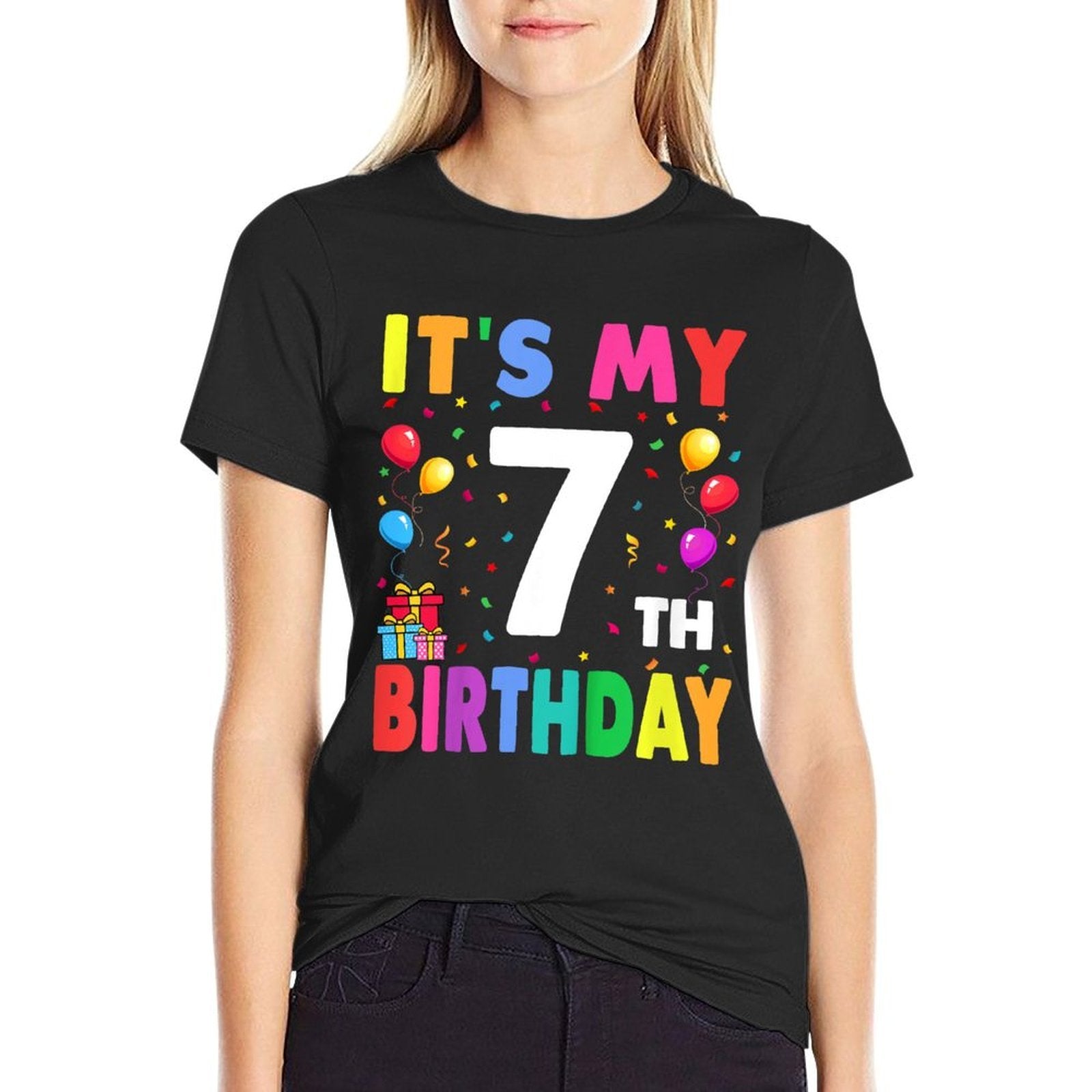 It's My 7th Birthday 7 Seven Happy Birthday Boys Or Girls  Classic T-Shirt