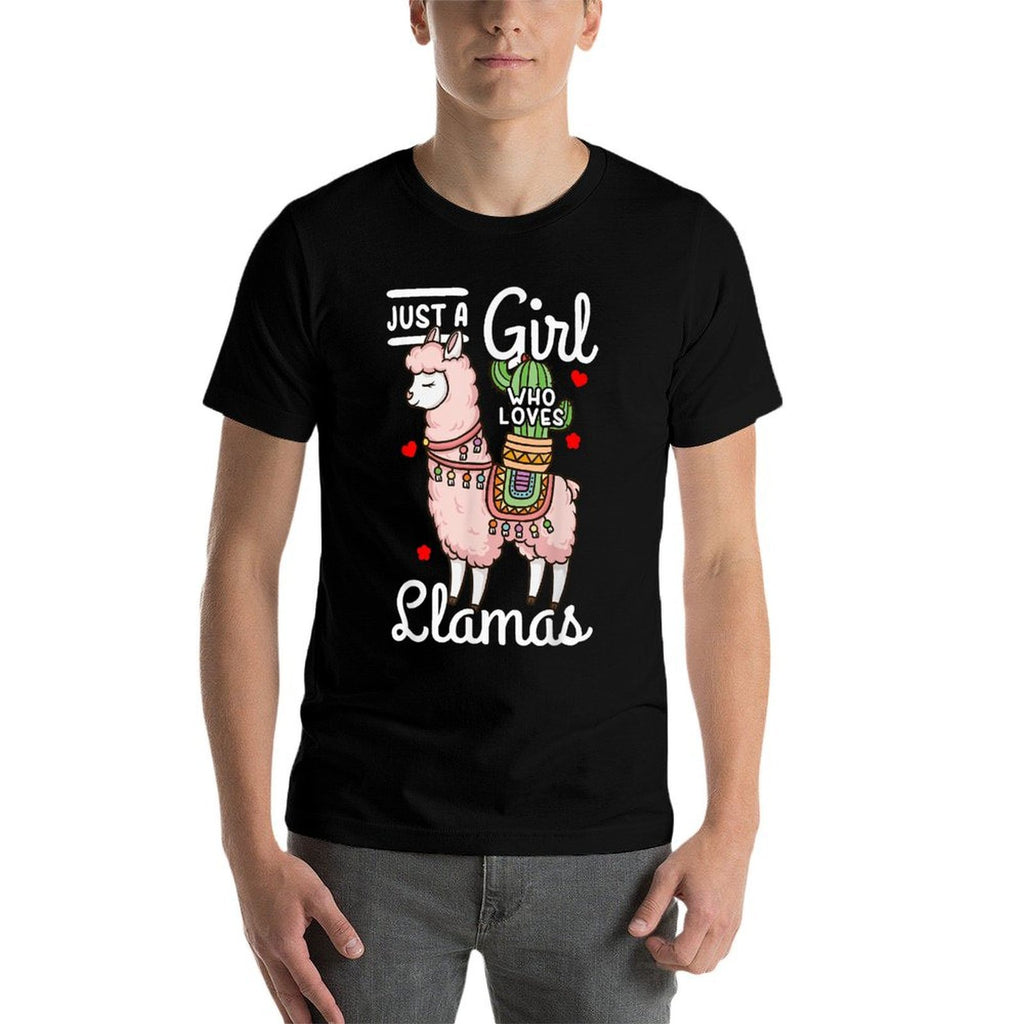 Llama Just A Girl Who Loves Llamas  Moisture-wicking T-Shirt