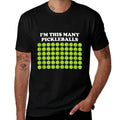 I'm This Many Pickleballs Paddleball Lover 60th Birthday  Oversized Silhouette T-Shirt