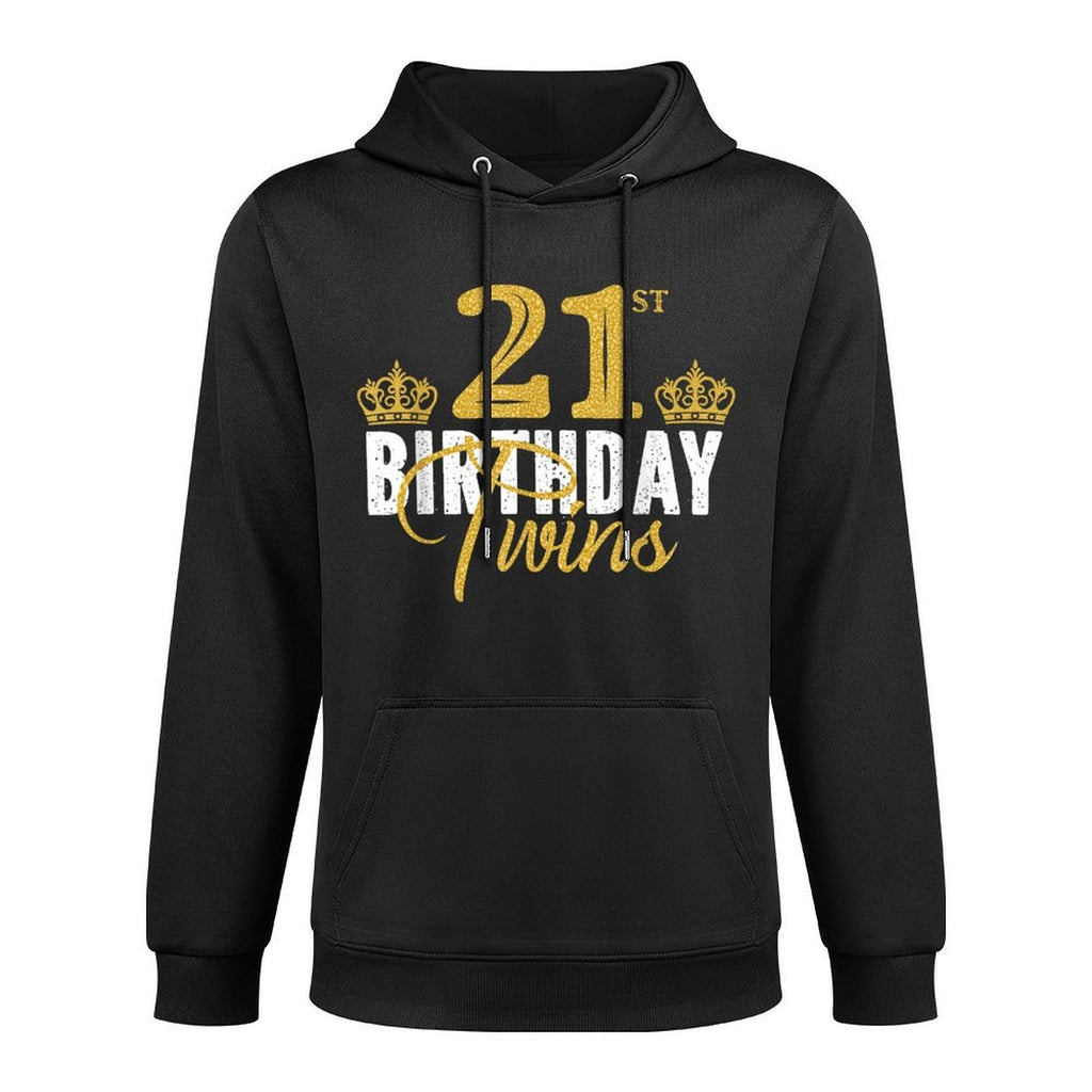21st Birthday Twins 21 Years Old Twin Brother And Sister Relaxed Fit Hoodie