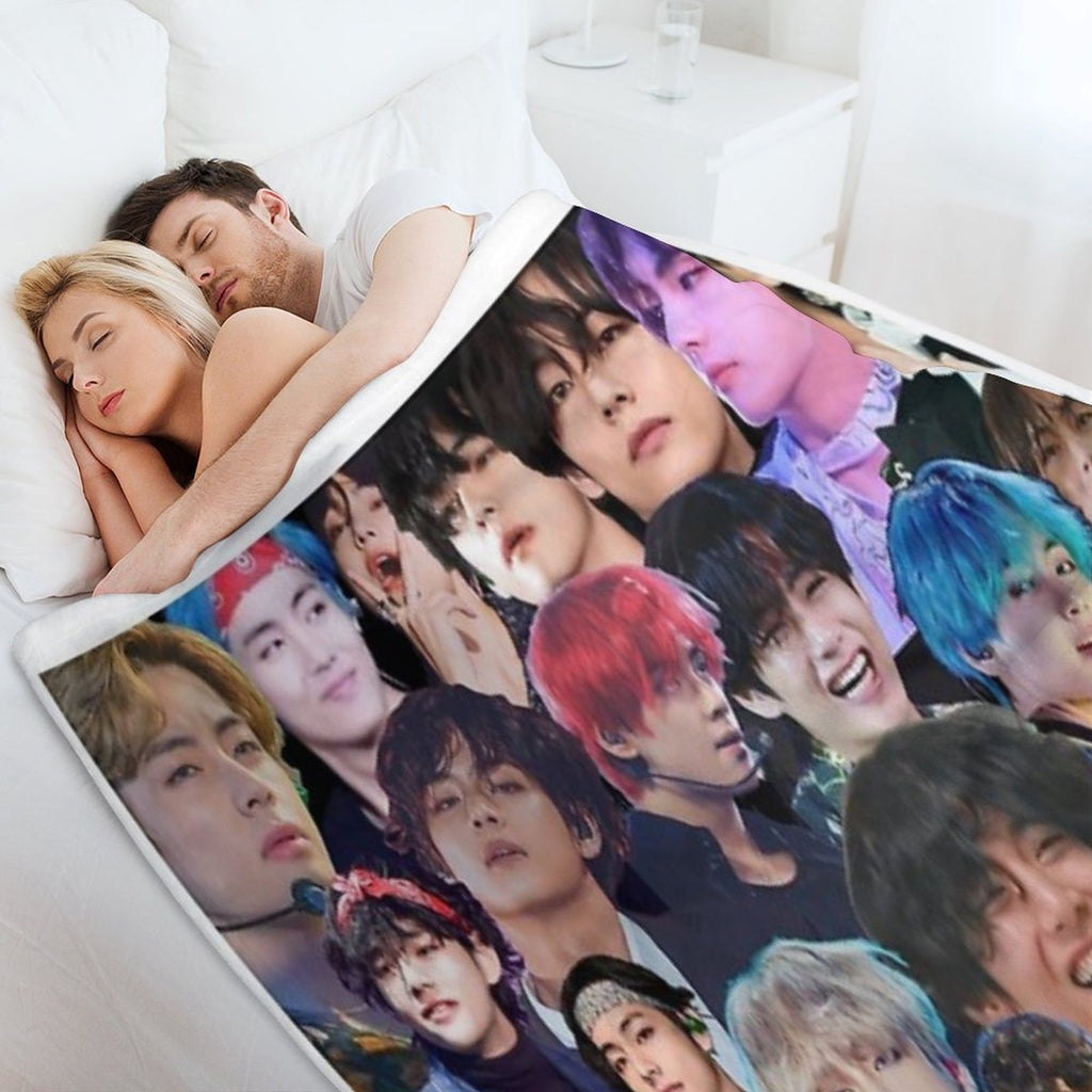 Kim Tae-Hyung (V from BTS) Shrink-resistant Throw Blanket