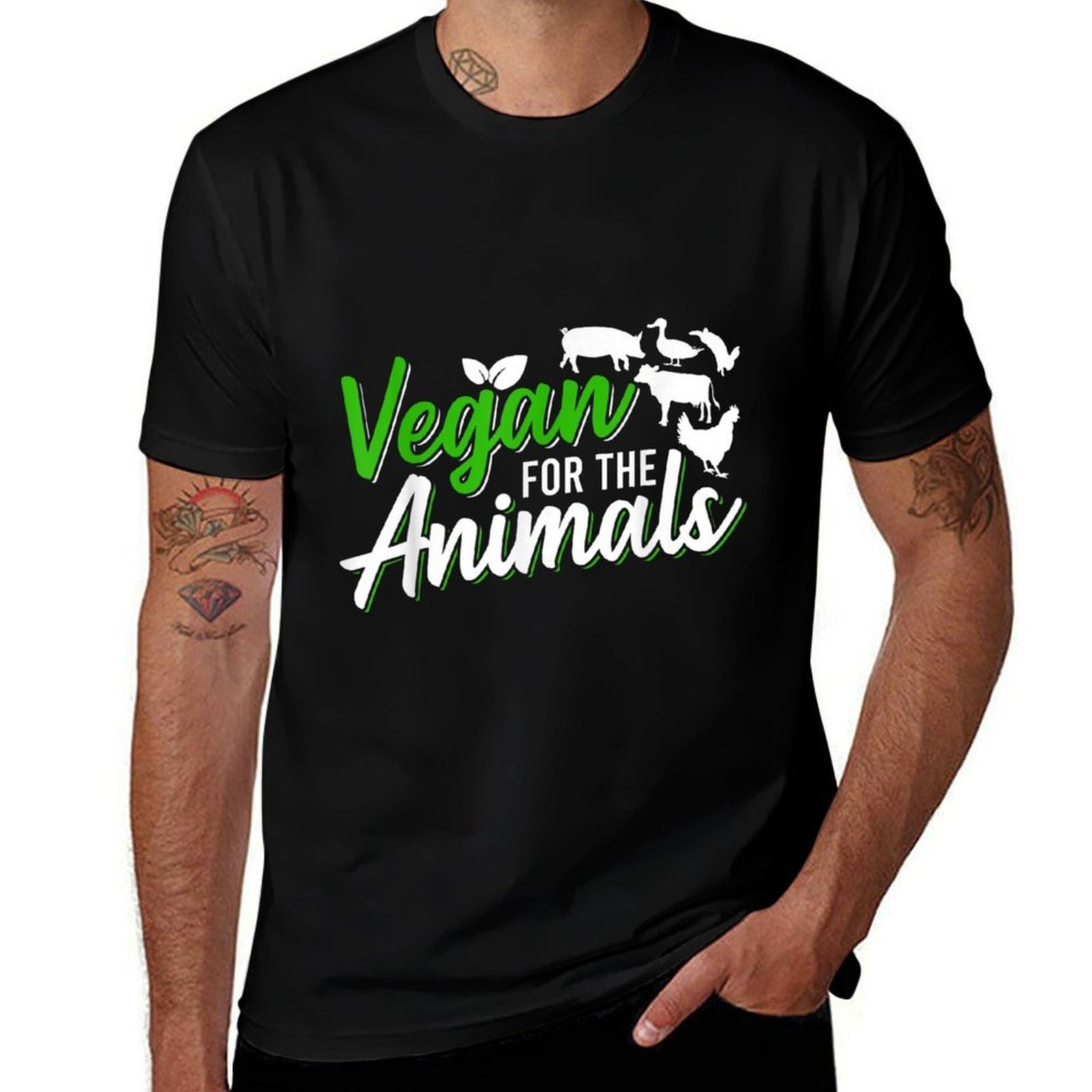Vegan For The Animals  Lightweight T-Shirt